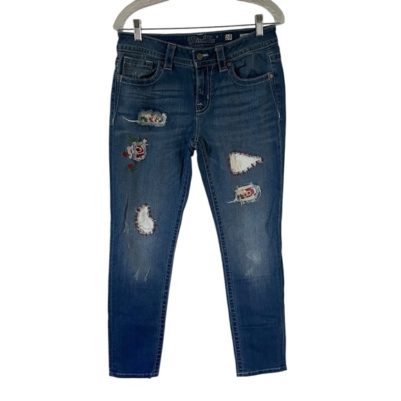 Miss Me Stylish Blue Distressed Women's Jeans Size 29 - Picture 1 of 5